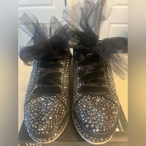 INC International Concepts Black Rhinestone Sneakers